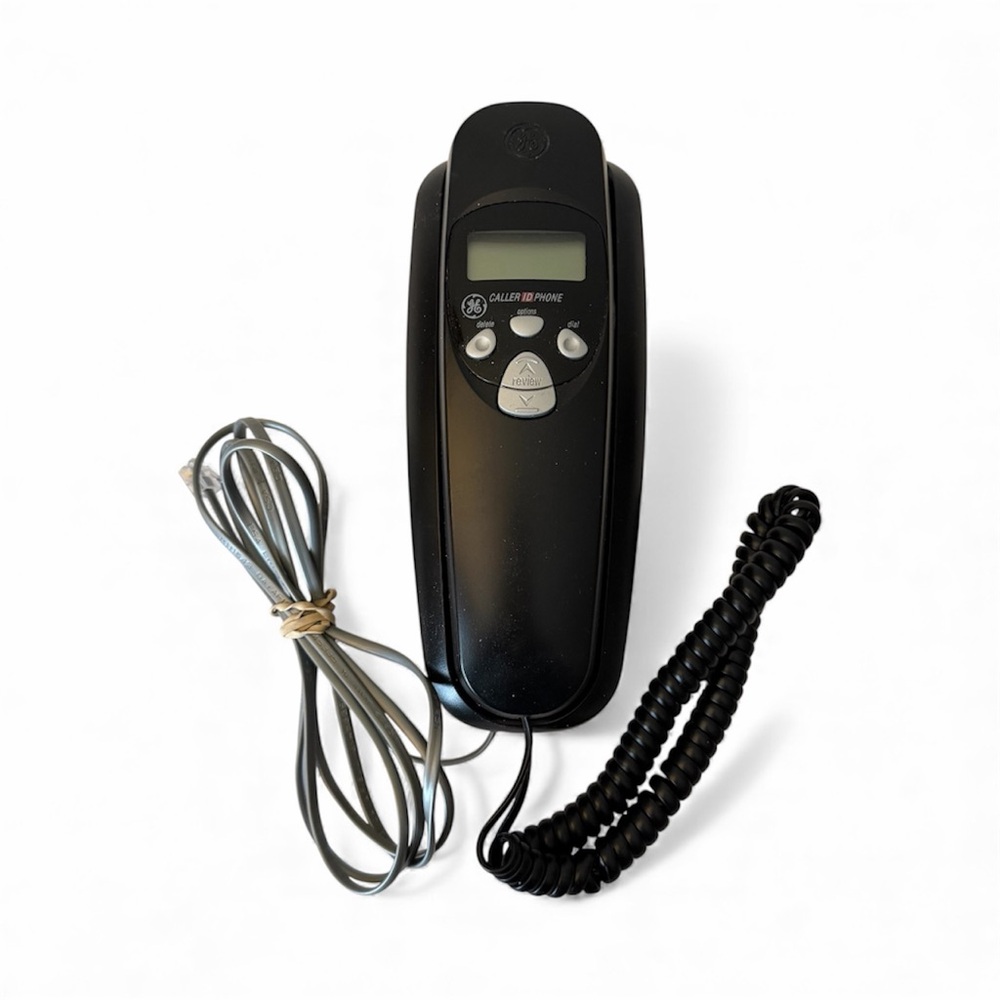 GE Black Corded Caller ID Phone